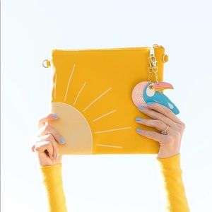 StudioDIY yellow sunshine clutch (NWOT)